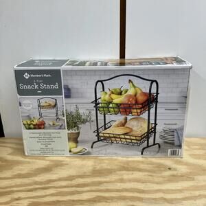 MEMBER'S MARK 2 TIER FRUIT BASKET STAND, BLACK New/sealed Box